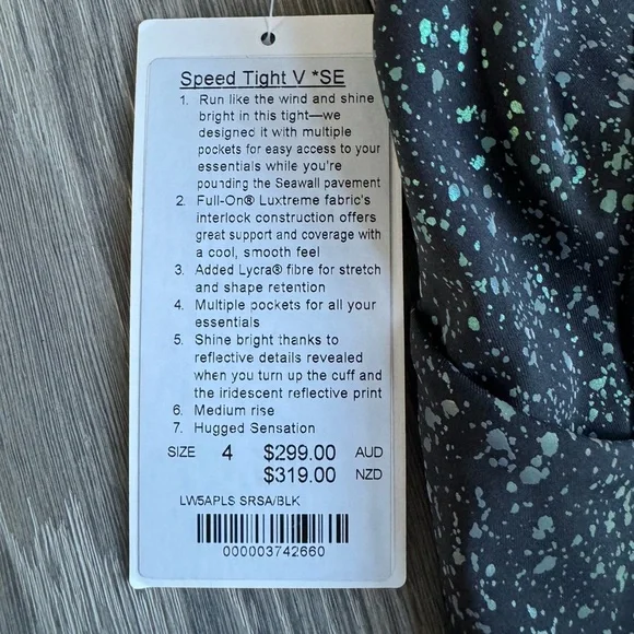 Lululemon Speed Tight V SE 28" in Rainbow Reflective Size 4 - Picture 10 of 12